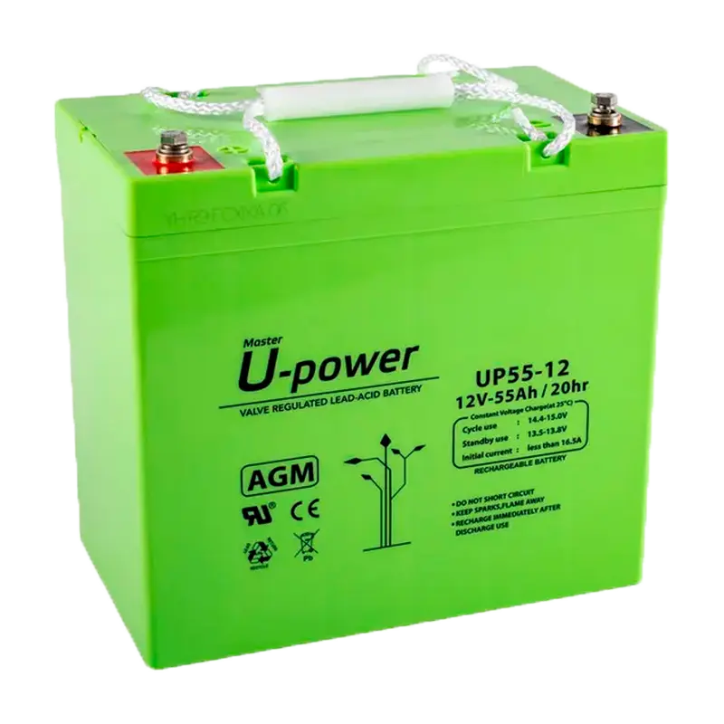 UPOWER BATT-1255-U - Batería recargable - Tecnología plomo ácido AGM - Voltaje 12 V - Capacidad 55 Ah