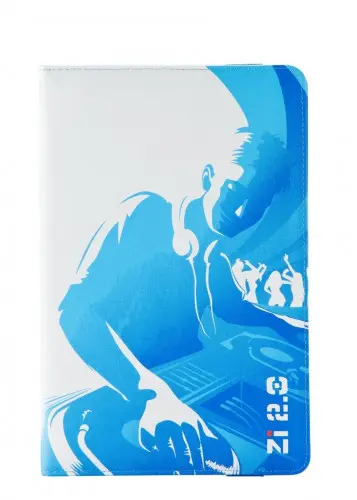 Varios Ziron ZR112 funda para tablet 20,3 cm (8") Folio Azul, Blanco