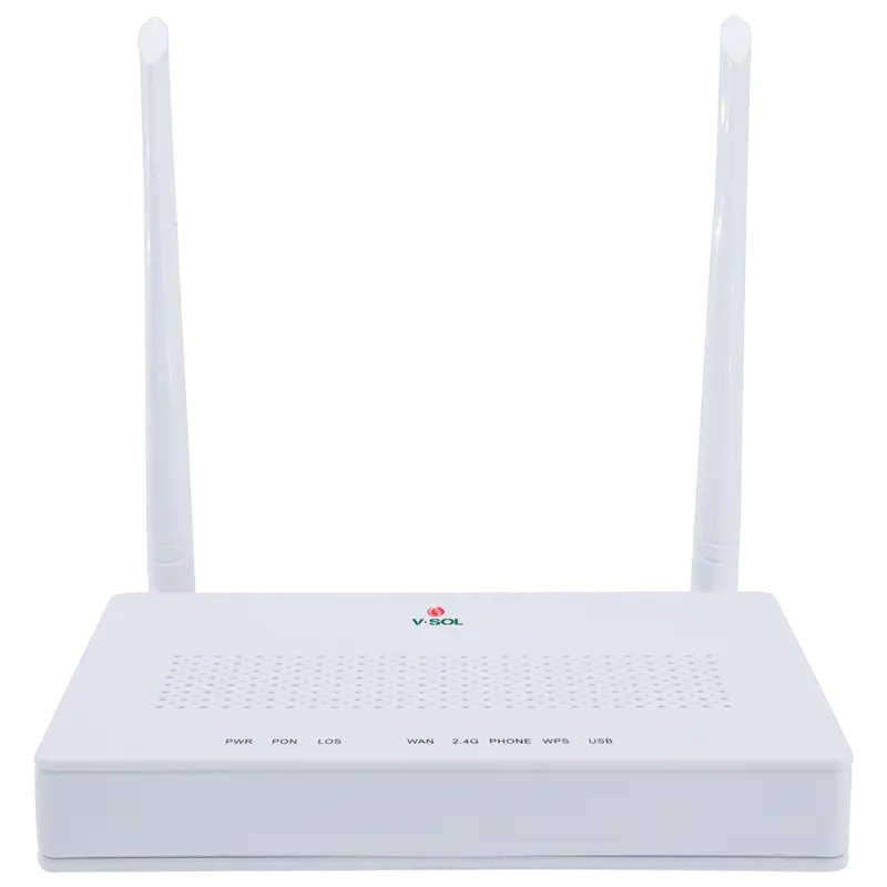 VSOL-HG325N - V-SOL Router ONT Wi-Fi 4 - 1X PON 4x LAN RJ45 10/100/1000Mbps 1x RJ11 - 802.11 b/g/n - Ideal para FTTH doméstico y empresarial