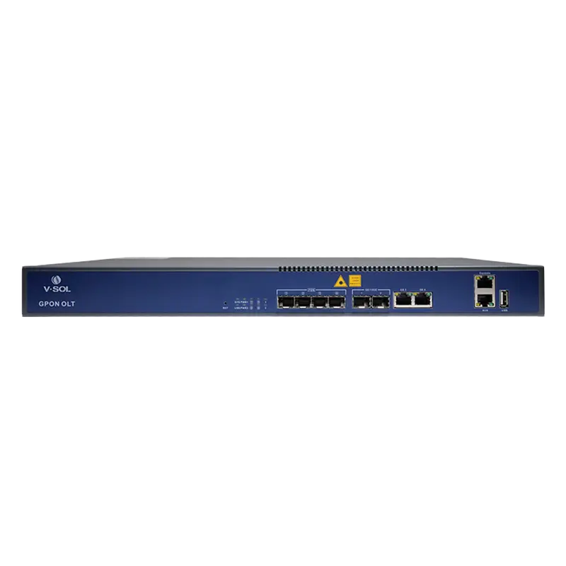 VSOL-V1600G0-B - V-SOL 4 Puertos Pon Gpon OLT - 2 Puertos RJ45 10/100/1000 Mbps + Puerto SFP+ 1/10Gigabit - Hasta 128 ONT por equipo