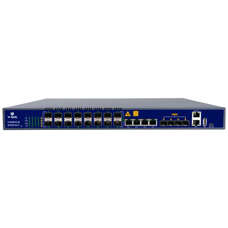 VSOL-V1600G2-B - V-SOL 16 Puertos Pon Gpon OLT - 4 Puertos RJ45 GE + 4 SFP+ (1GE/10GE) - Hasta 128 ONT por equipo