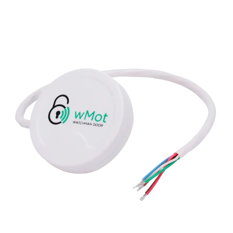 WATCHMANDOOR WM-MOT - Relé inteligente Bluetooth - Alimentación AC/DC 12-24V - Dos relés - Usuarios invitados y reportes de accesos