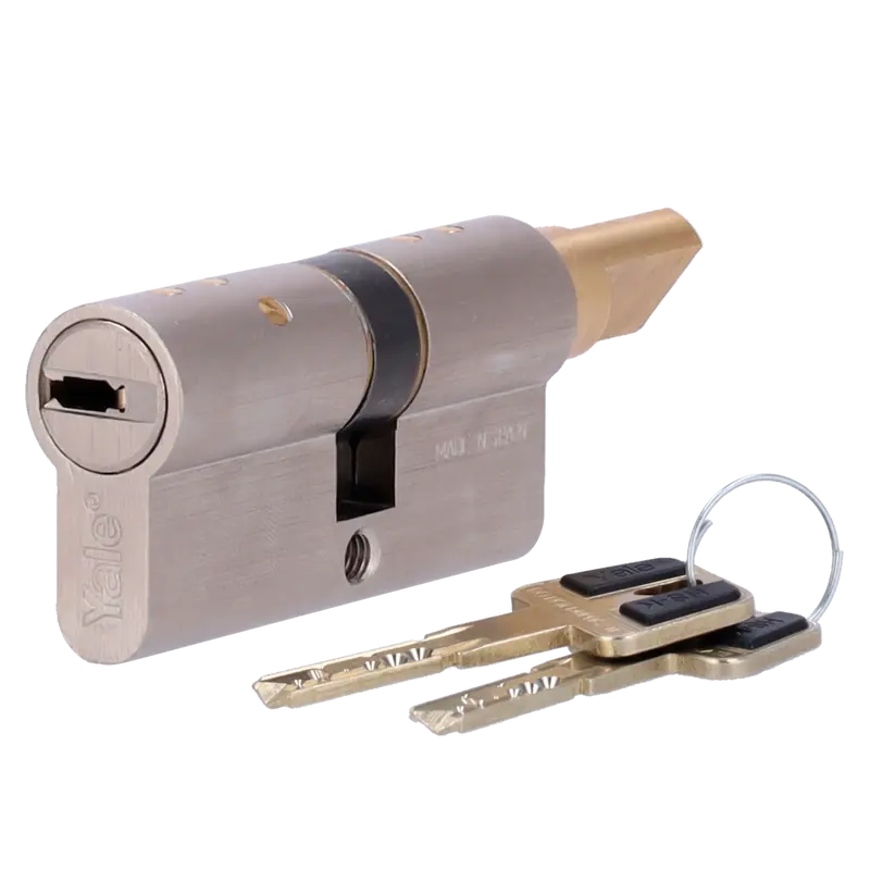 YALE-CYLINDER-HSK-3035 - Cilindro de alta seguridad doble embrague - Anti-bumping, ganzúa, taladro y rotura - Apto para YALE-LINUS-L2